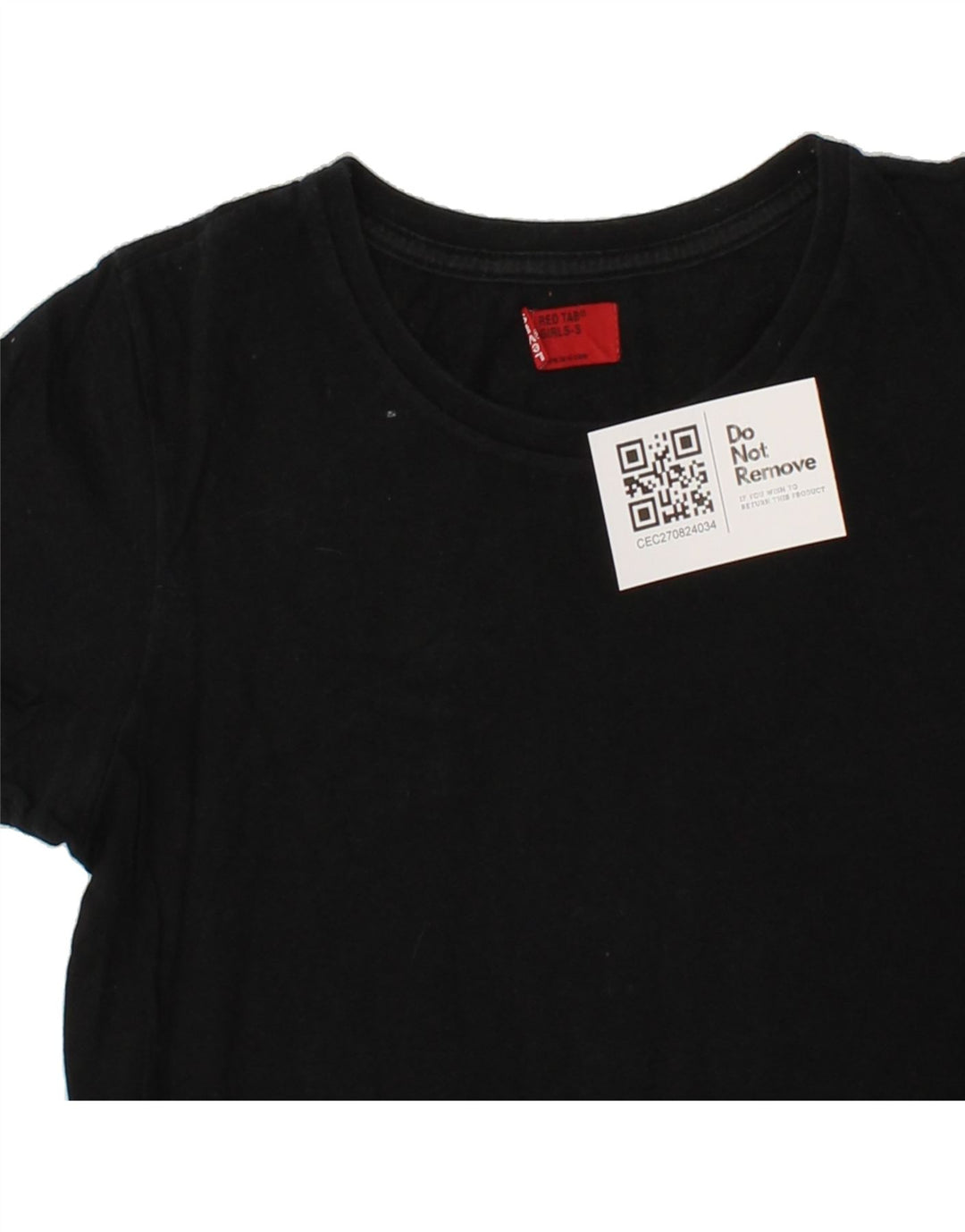 LEVI'S Girls T-Shirt Top 8-9 Years Small  Black Cotton Vintage Levi's and Second-Hand Levi's from Messina Hembry 