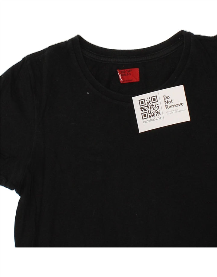 LEVI'S Girls T-Shirt Top 8-9 Years Small  Black Cotton Vintage Levi's and Second-Hand Levi's from Messina Hembry 