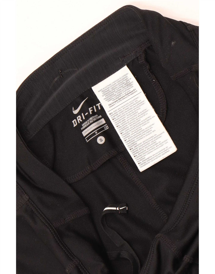 Nike Dame Dri Fit Leggings UK 10 Small Black Polyester