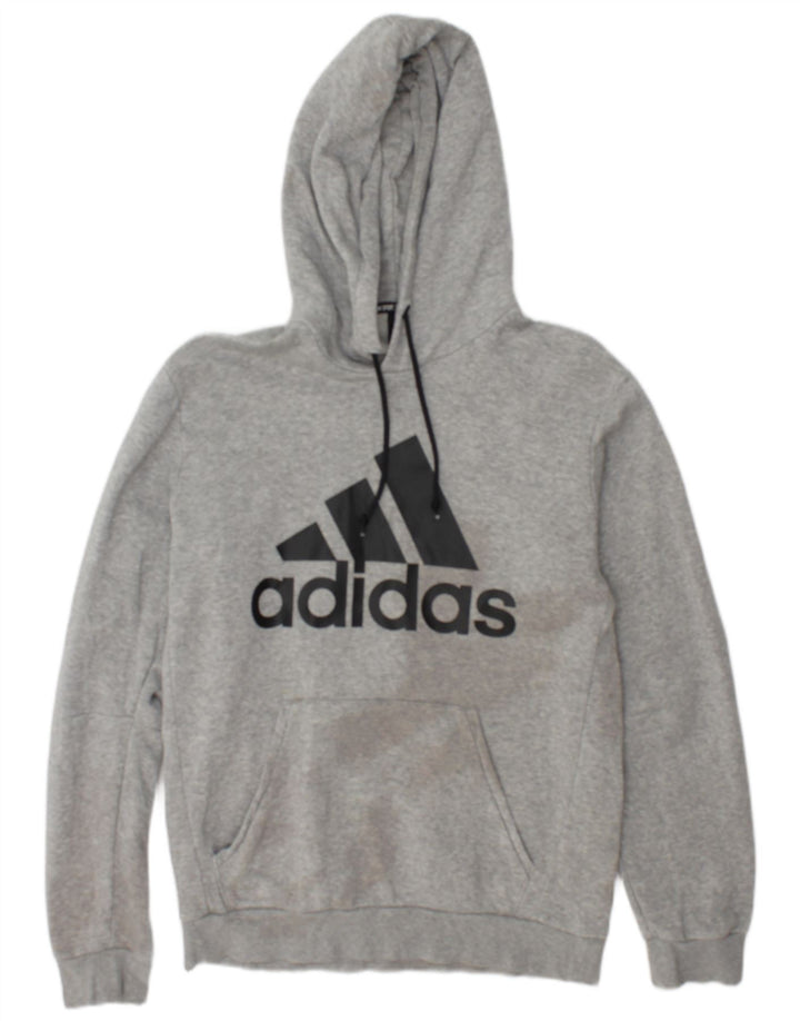 Adidas Grafisk hættetrøje til mænd mellemgrå bomuld