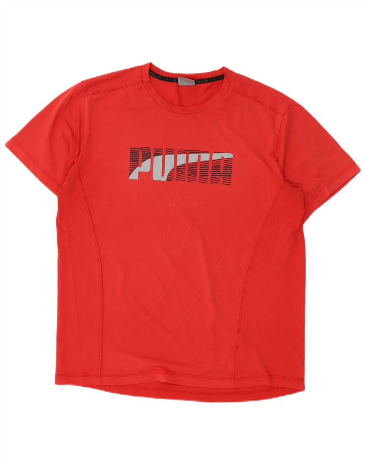 Puma Herre Grafisk T-Shirt Top Stor Rød