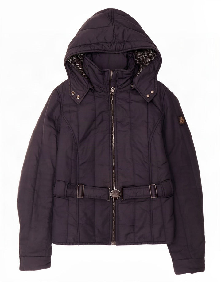 Refrigiwear Dame Hooded Polstret Jakke IT 46 Large Navy Blue Polyester