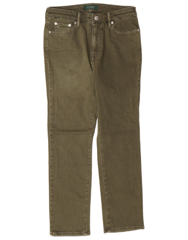 RALPH LAUREN Lige jeans til kvinder US 6 Medium W28 L26 Khaki Bomuld