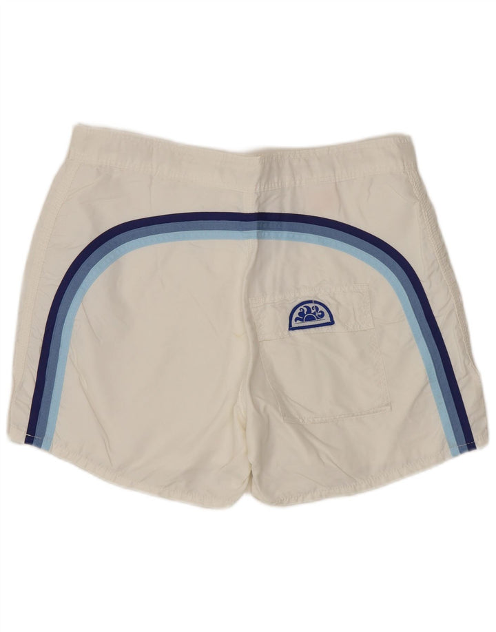 SUNDEK Badeshorts til mænd Medium hvid stribet nylon