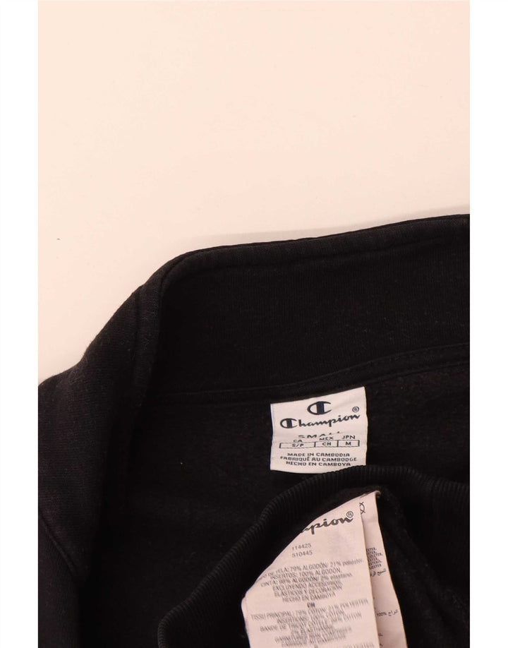 Champion Kvinder Oversized Grafisk Sweatshirt Jumper UK 10 Lille Sort