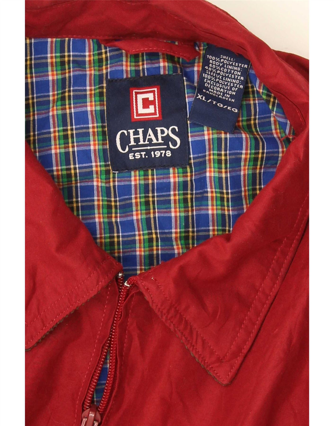 Chaps Herre Bomber Jacket UK 42 XL Rød Polyester