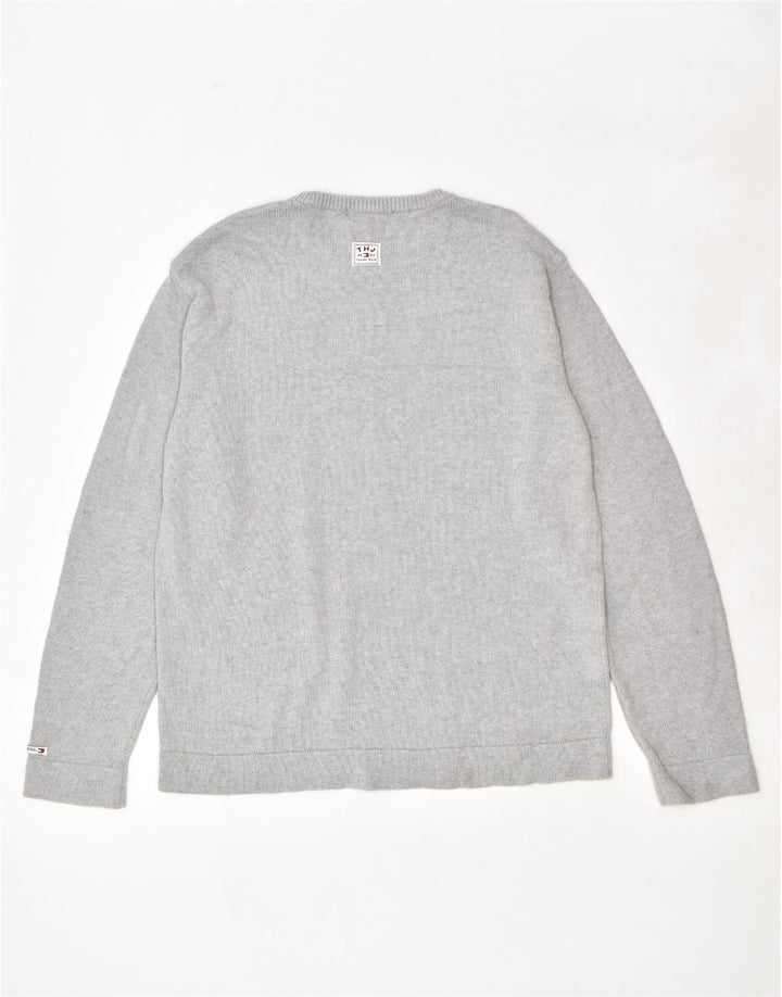 TOMMY HILFIGER Grafisk sweatshirt til mænd, stor grå bomuld