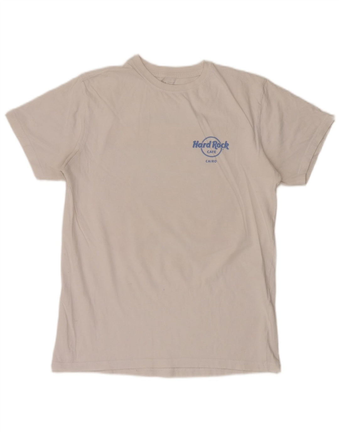 Hard Rock Cafe Herre Cairo Grafisk T-Shirt Top Medium Hvid Bomuld