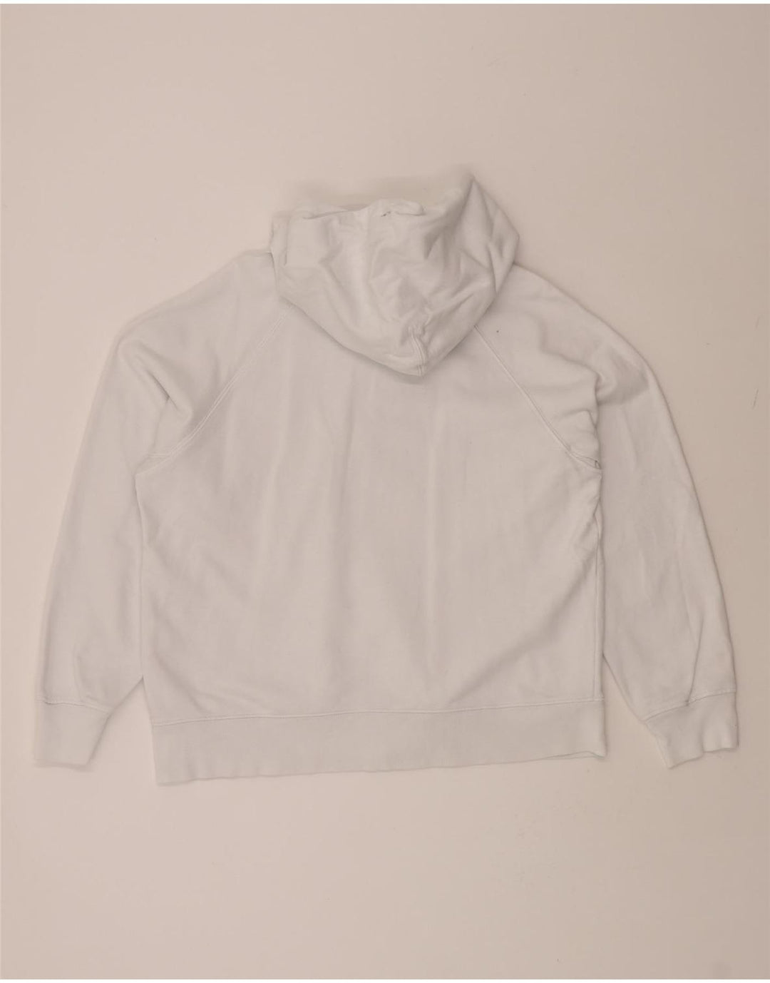 LEVI'S Womens Graphic Oversized Hoodie Jumper UK 14 Medium White Cotton Vintage Levi's and Second-Hand Levi's from Messina Hembry 