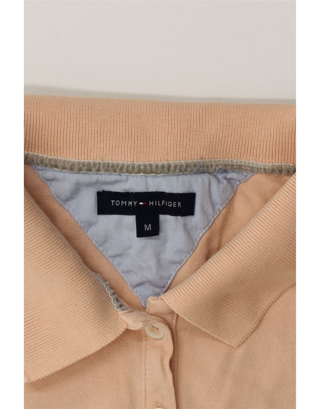 Tommy Hilfiger Dame Polo Shirt UK 12 Medium Orange