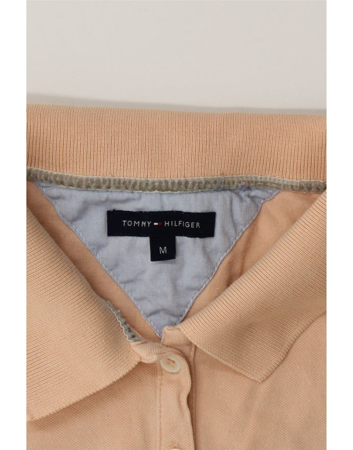 Tommy Hilfiger Dame Polo Shirt UK 12 Medium Orange