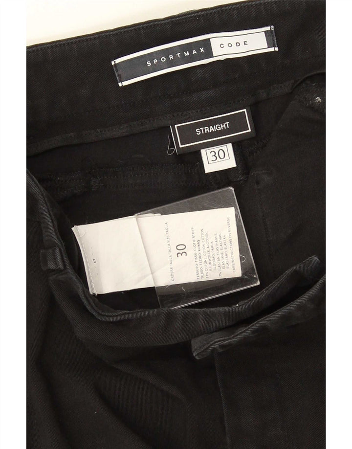 Sportmax lige jeans til kvinder W30 L32 sort bomuld