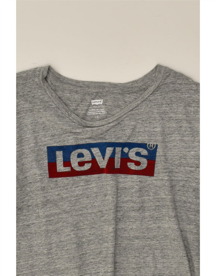 LEVI'S Boys Graphic T-Shirt Top 14-15 Years Large Grey Cotton | Vintage Levi's | Thrift | Second-Hand Levi's | Used Clothing | Messina Hembry 
