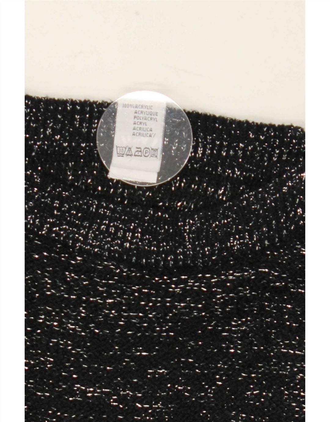 C & A Womens Boat Neck Jumper Sweater EU 40 Medium Black Flecked Acryl