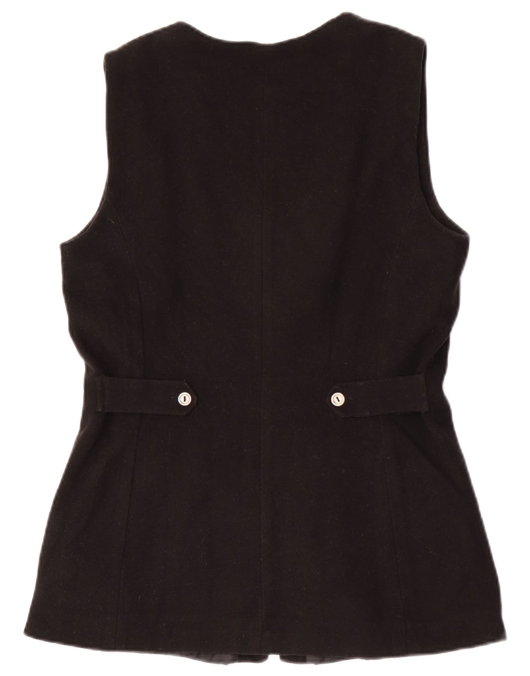 Vintage Dame Gilet EU 36 Lille sort akryl