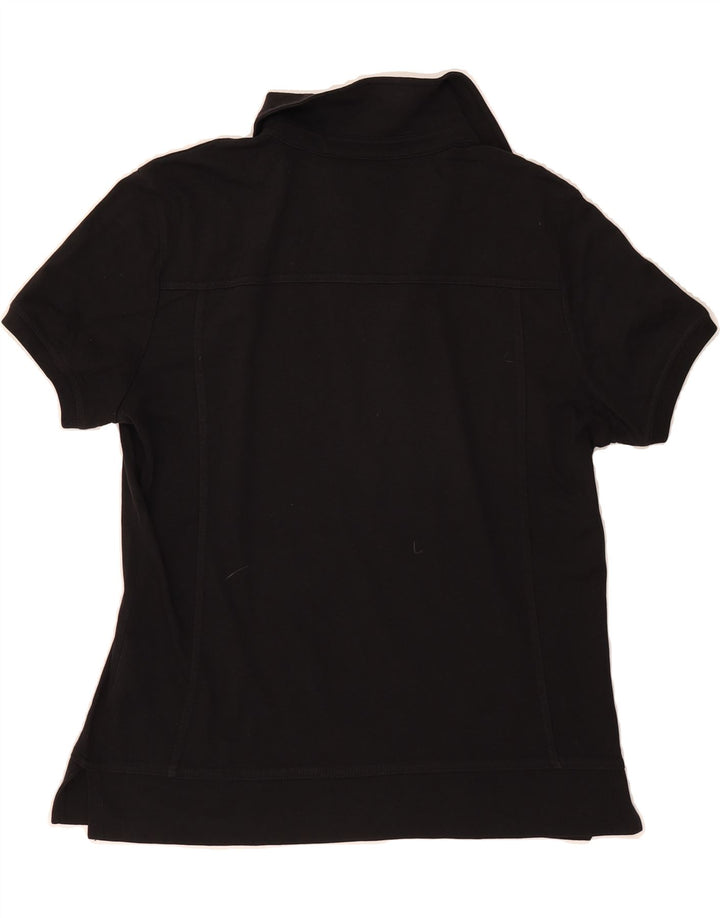 CHAMPION Womens Polo Shirt UK 16 Large Black Cotton Vintage Champion and Second-Hand Champion from Messina Hembry 