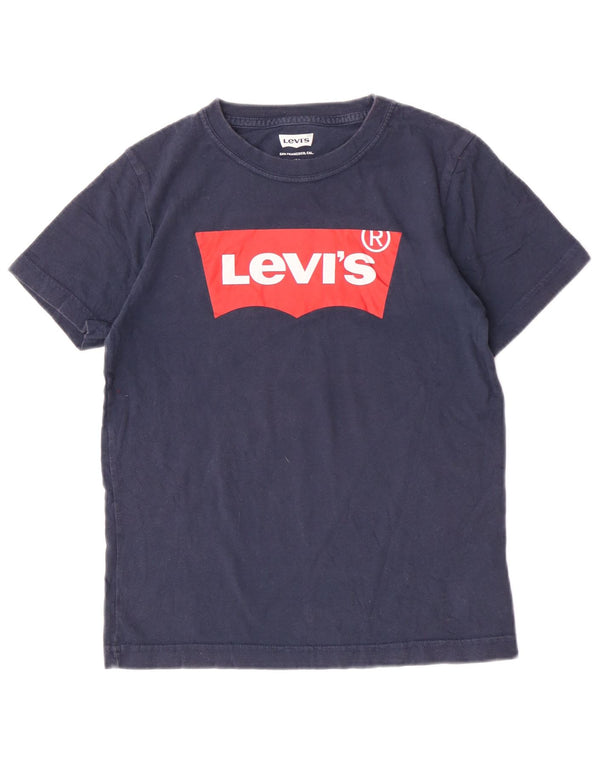 Levi's Boys almindelig grafisk T-shirt top 9-10 år marineblå bomuld