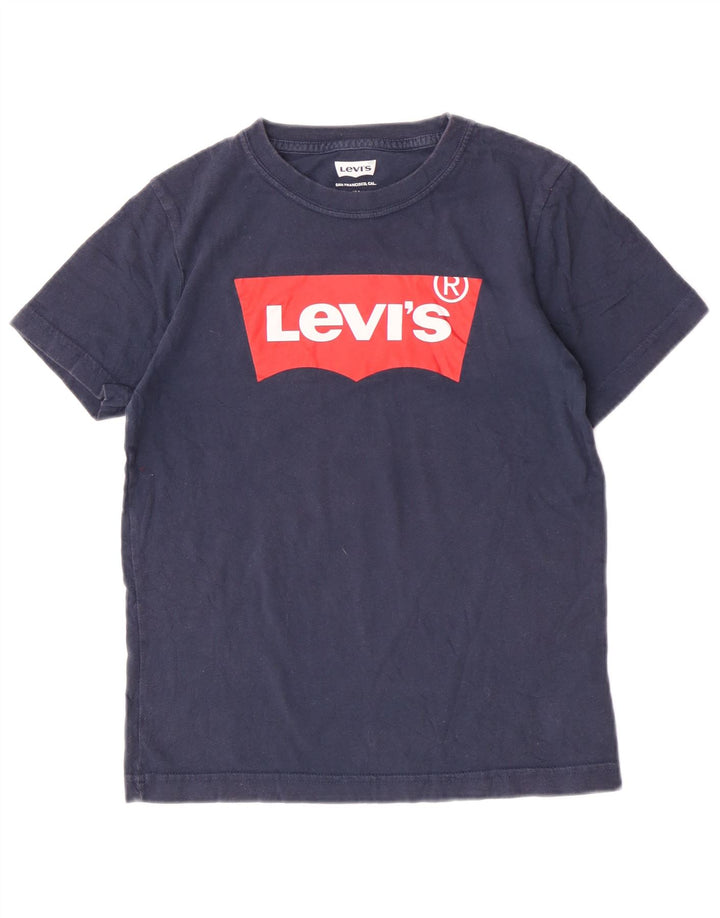 Levi's Boys almindelig grafisk T-shirt top 9-10 år marineblå bomuld