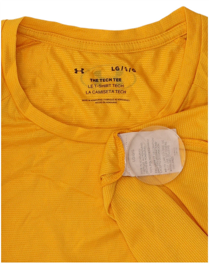UNDER ARMOUR Herre T-Shirt Top Stor Gul Polyester