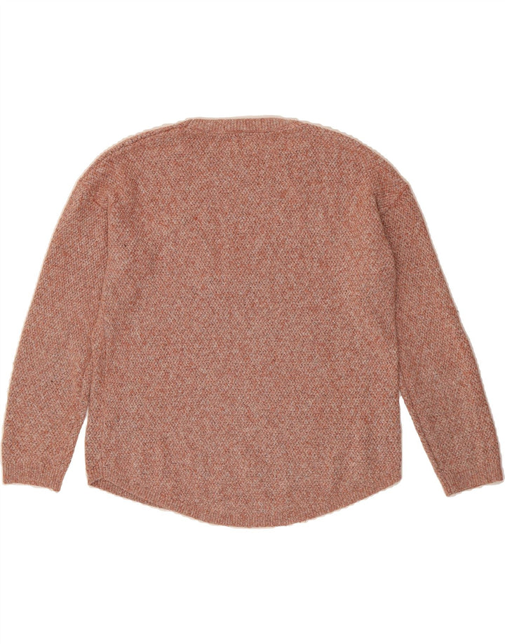 FAT FACE Womens Crew Neck Jumper Sweater UK 12 Medium  Brown Cotton Vintage Fat Face and Second-Hand Fat Face from Messina Hembry 