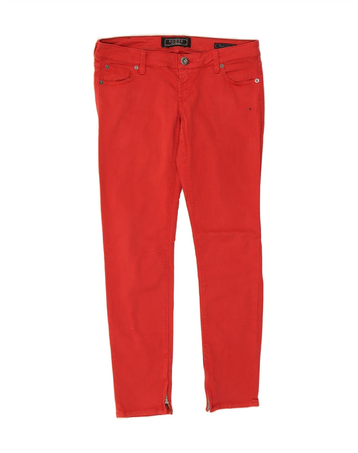 GUESS Womens Skinny Jeans W28 L28 Red Cotton Vintage Guess and Second-Hand Guess from Messina Hembry 