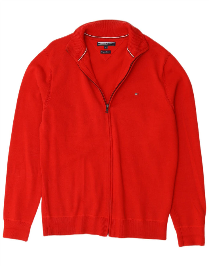 Tommy Hilfiger Herre Cardigan Sweater Medium Rød Bomuld