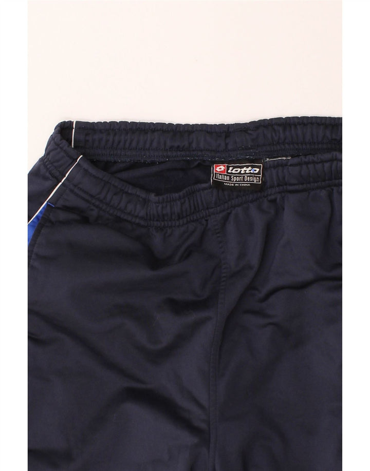 LOTTO Mens Graphic Tracksuit Trousers Large Navy Blue Polyester Vintage Lotto and Second-Hand Lotto from Messina Hembry 