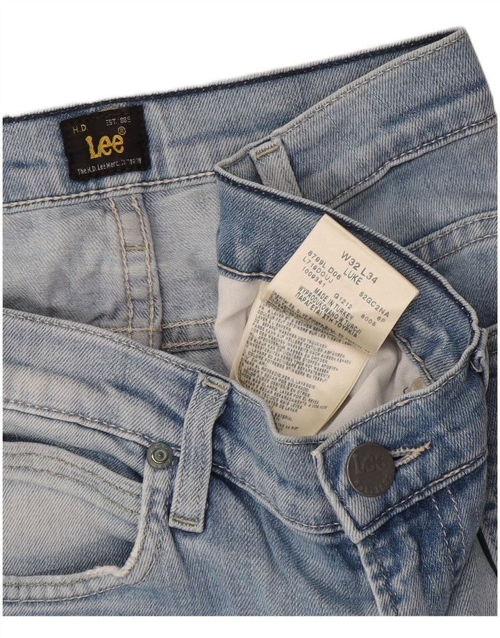 Lee Herre Luke Slim Jeans W32 L34 Blå Bomuld