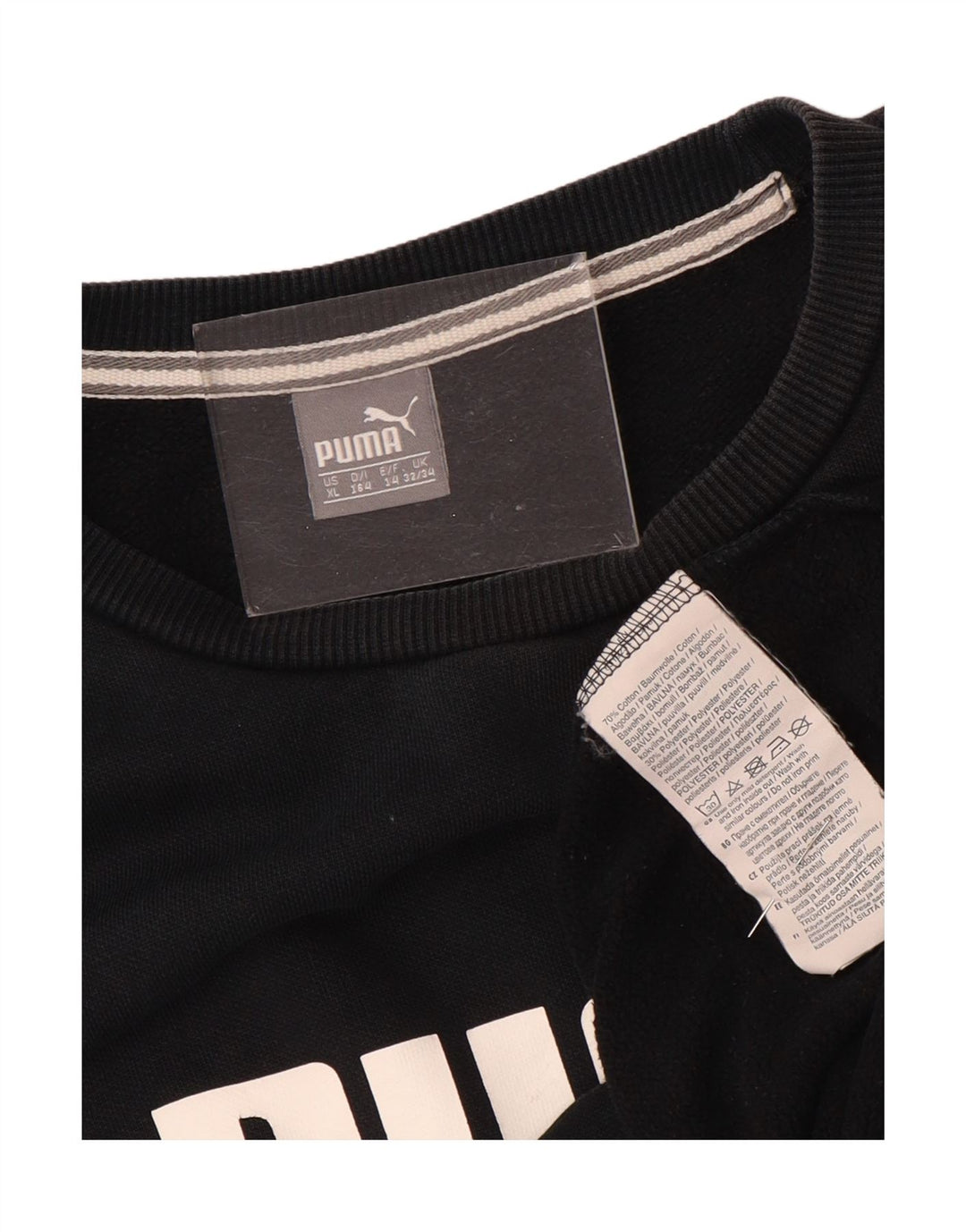 PUMA Graphic Sweatshirt Jumper 13-14 år Sort bomuld