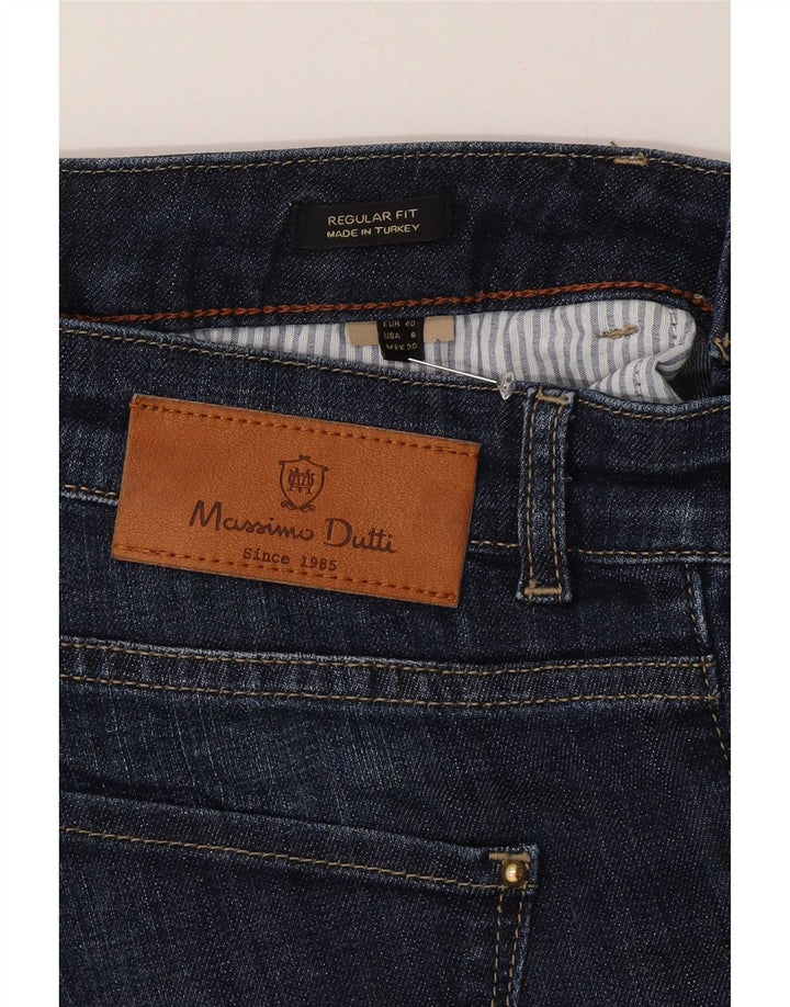 Massimo Dutti Dame Straight Jeans EU 40 Medium W30 L31 Navy Blue