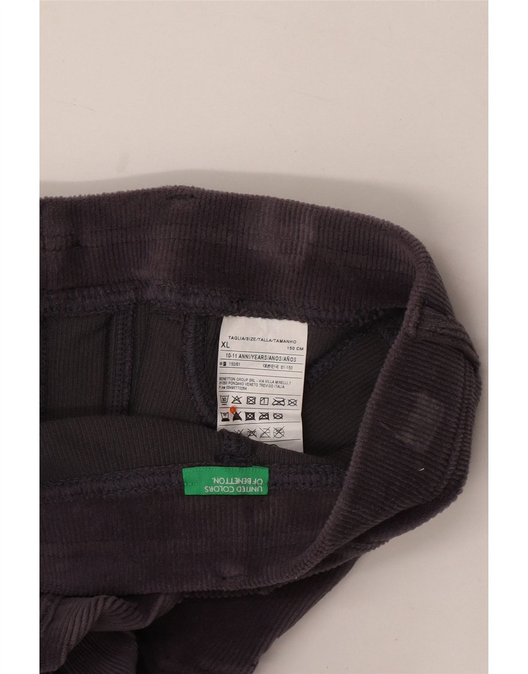 BENETTON Piger Skinny Corduroy Bukser 10-11 år XL W25 L26 Lilla