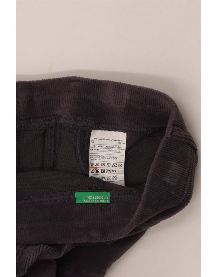 BENETTON Piger Skinny Corduroy Bukser 10-11 år XL W25 L26 Lilla