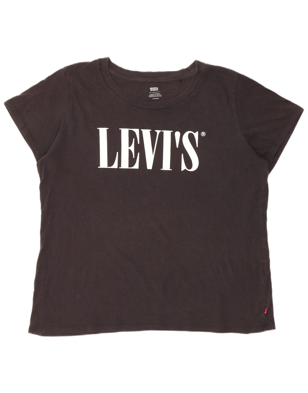Levi's Dame Grafisk T-Shirt Top UK 18 XL Sort