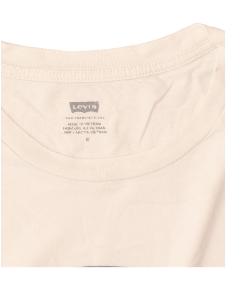 Levi's Herre grafisk T-shirt Top Medium White