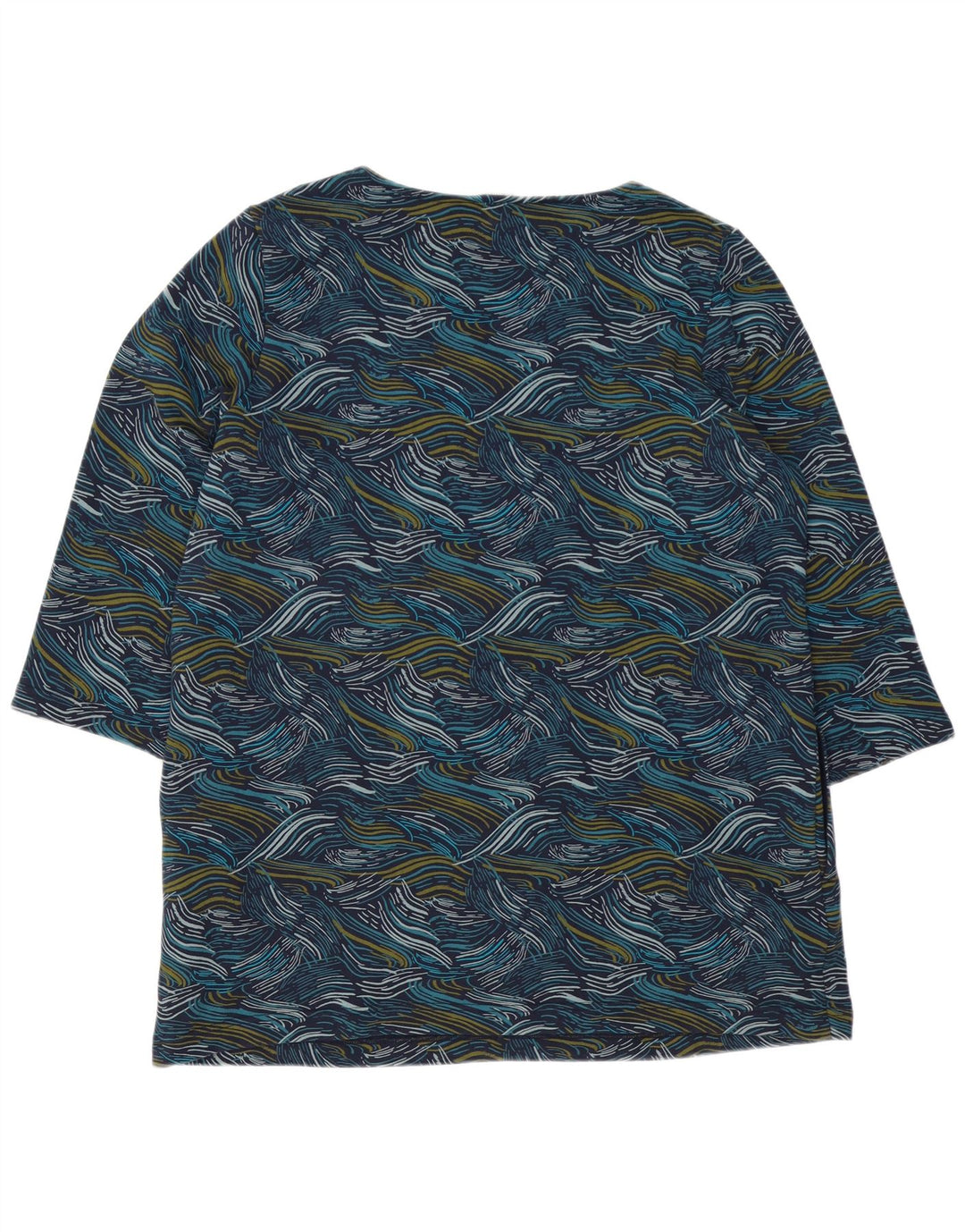 SEASALT CORNWALL Kvinder Abstrakt Mønster Skift Kjole UK 16 Stor Blå