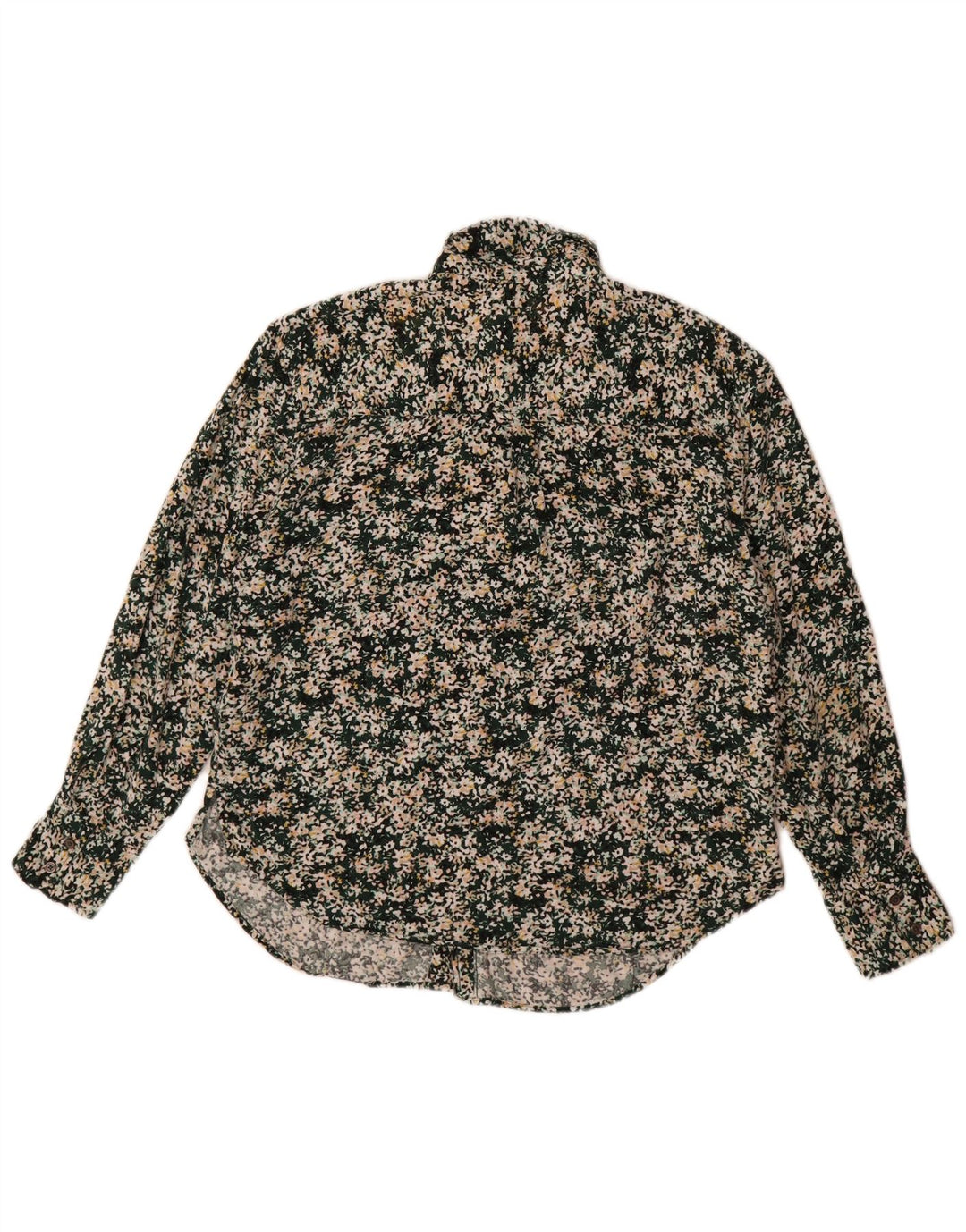 Marks & Spencer Dame Oversized skjortebluse UK 10 Small Green Floral