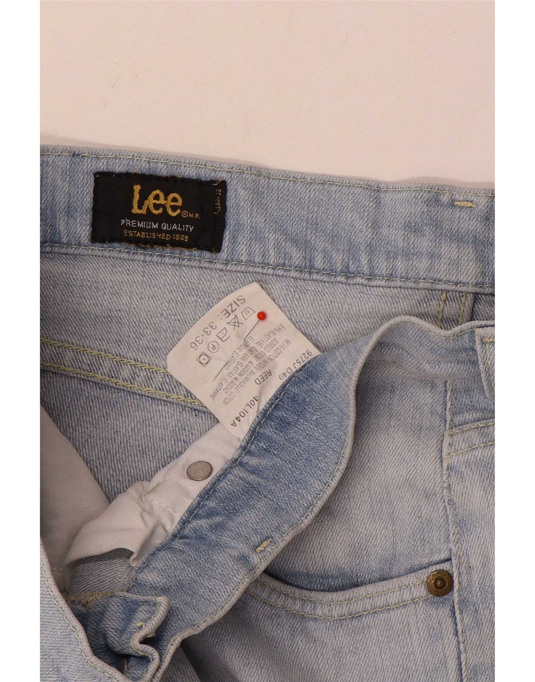 Lee Herre denimshorts W33 Large Blue Bomuld