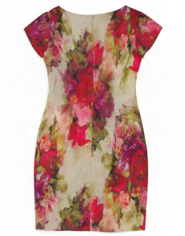 L.K. Bennett Kvinders Skede Kjole UK 12 Medium Multicolored Floral Silke