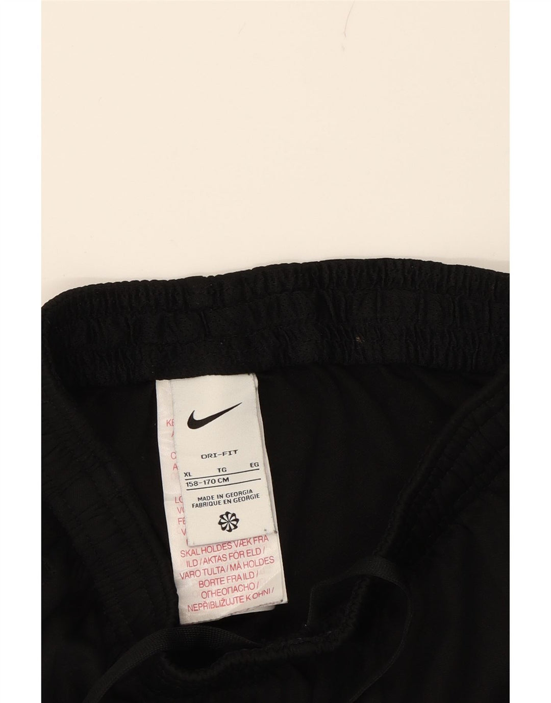 NIKE Boys Dri Fit Tracksuit Trousers 13-14 Years XL Black Polyester Vintage Nike and Second-Hand Nike from Messina Hembry 
