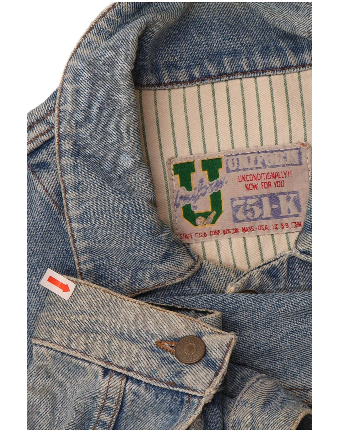 UNIFORM Herre denimjakke UK 38 Medium Blue