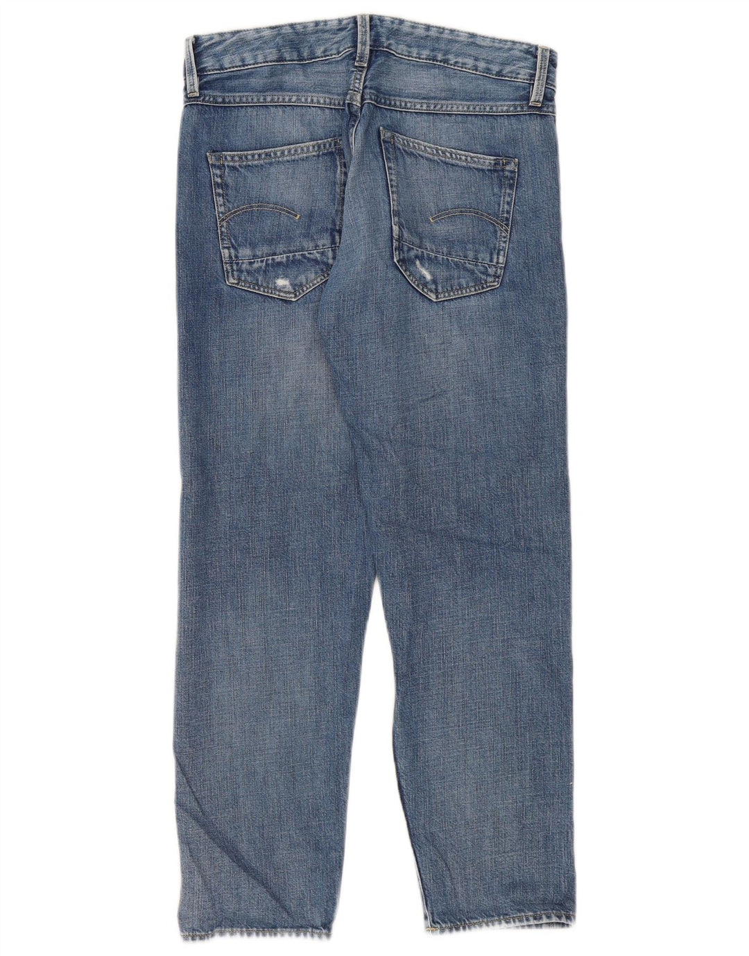 G-Star Dame Distressed Straight Jeans W24 L30 Blå Bomuld