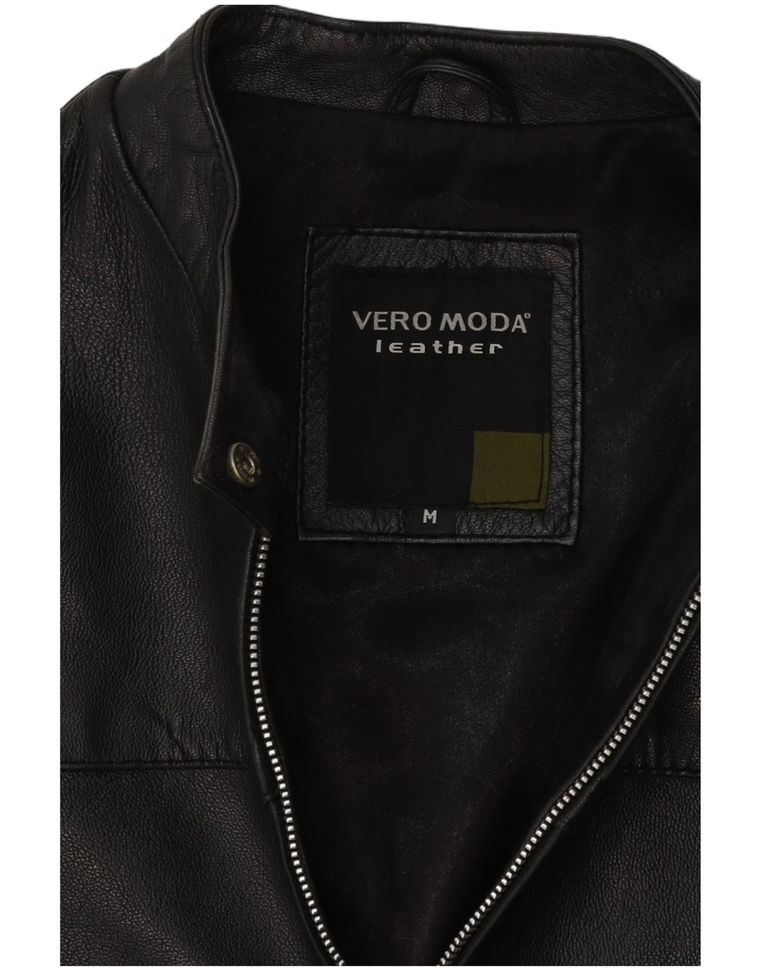 Vintage læderjakke til kvinder UK 14 Medium sort læder