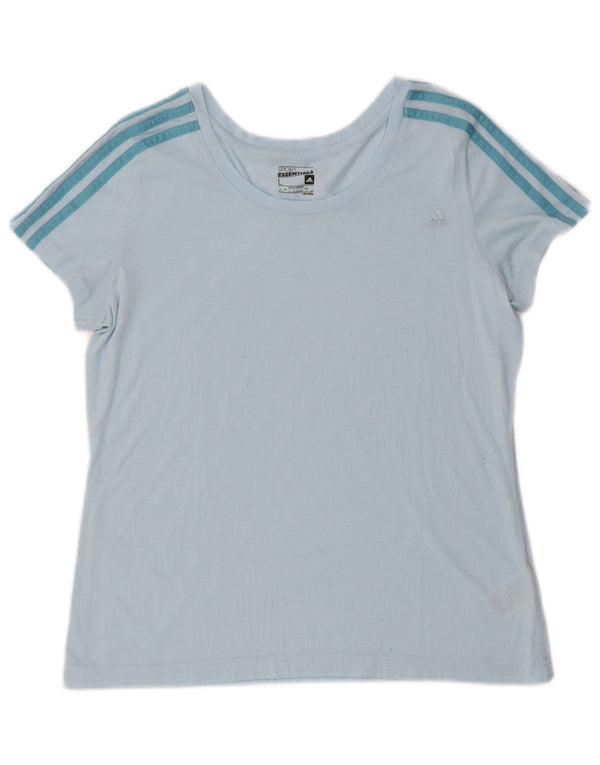 Adidas Womens Climalite T-Shirt Top UK 16/18 Large Blue Polyester