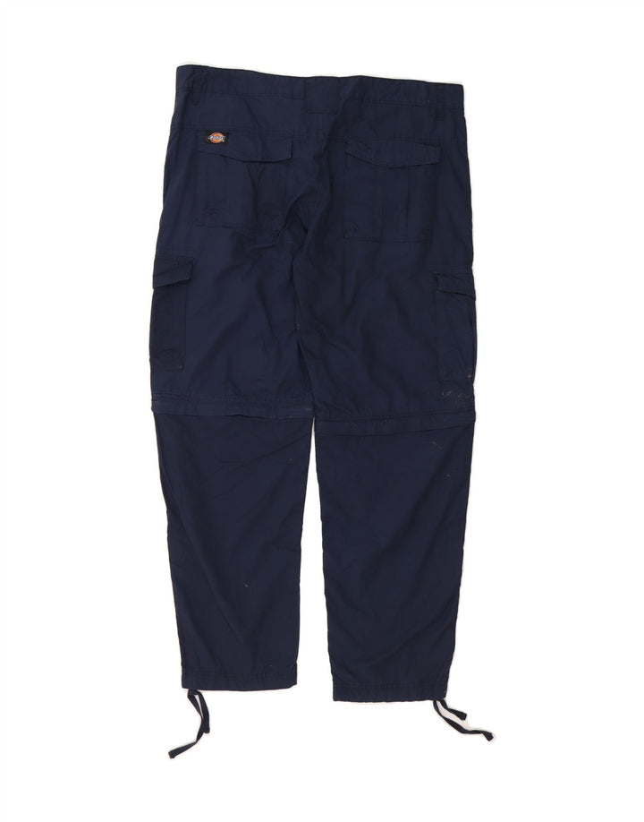 DICKIES Mens Straight Cargo Trousers W38 L30 Navy Blue Cotton Vintage Dickies and Second-Hand Dickies from Messina Hembry 