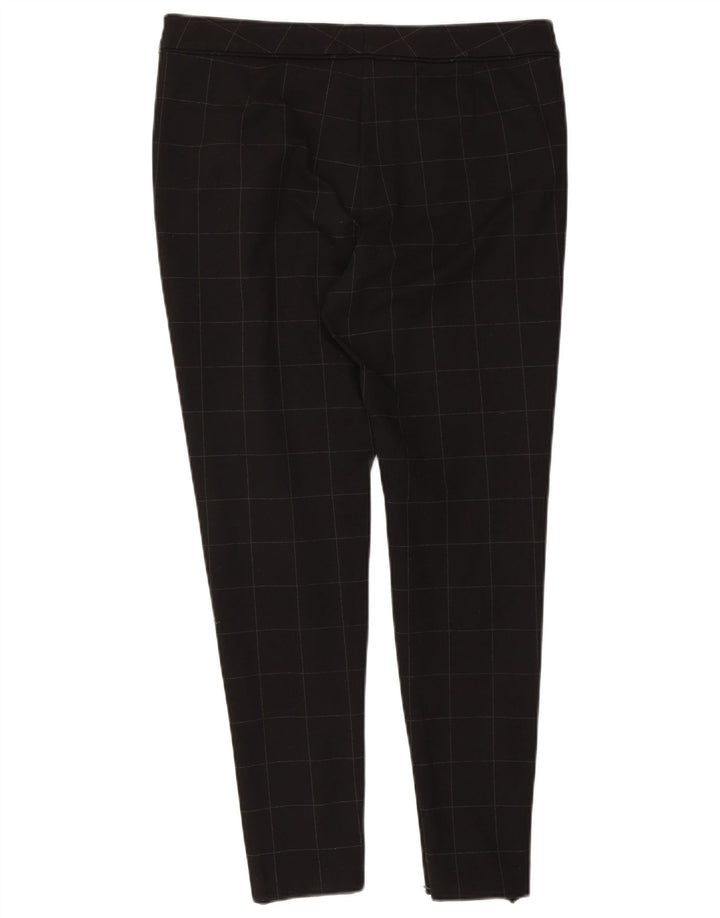 Marks & Spencer Slim Casual Bukser til kvinder W34 L29 sort ternet