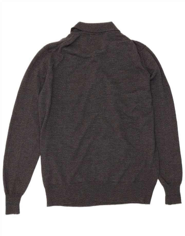 Zara Herre Polo Neck Jumper Sweater XL Grå