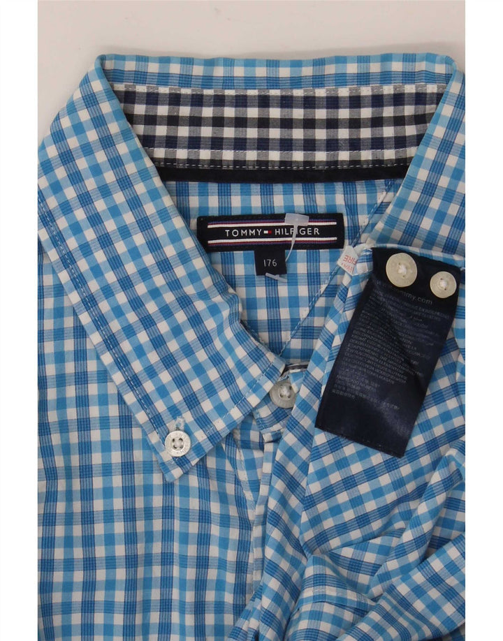 Tommy Hilfiger drengeskjorte 15-16 år Blue Gingham Cotton