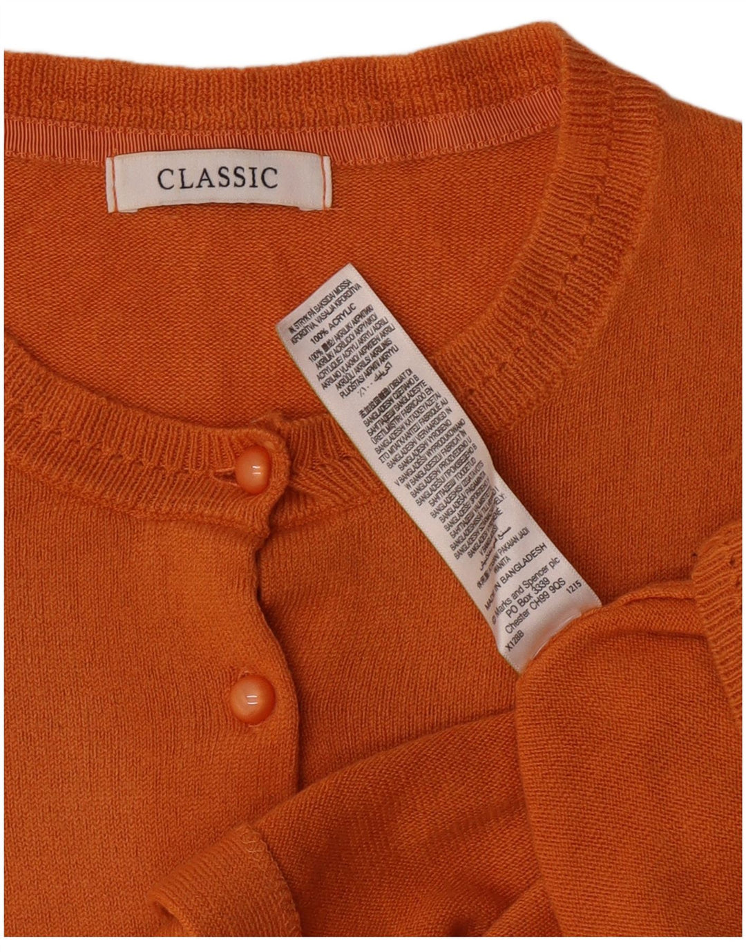 Marks & Spencer Dame Oversized Cardigan Sweater UK 16 Large Orange