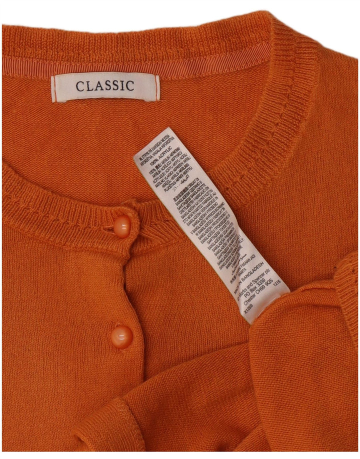 Marks & Spencer Dame Oversized Cardigan Sweater UK 16 Large Orange