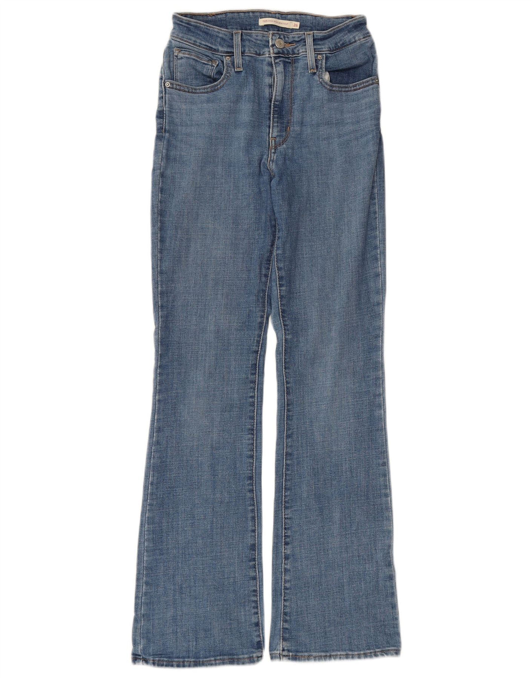 LEVI'S Dame 725 High Rise Bootcut Jeans W26 L30 Blå Bomuld